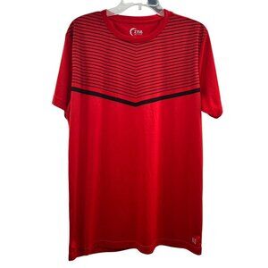 Zyia Active Men's Short Sleeve T-Shirt Red/Black Size XL